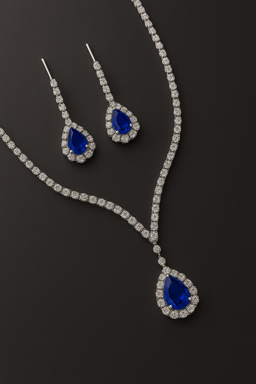 Encanto Azul – Collar y Aretes para un Look de Impacto